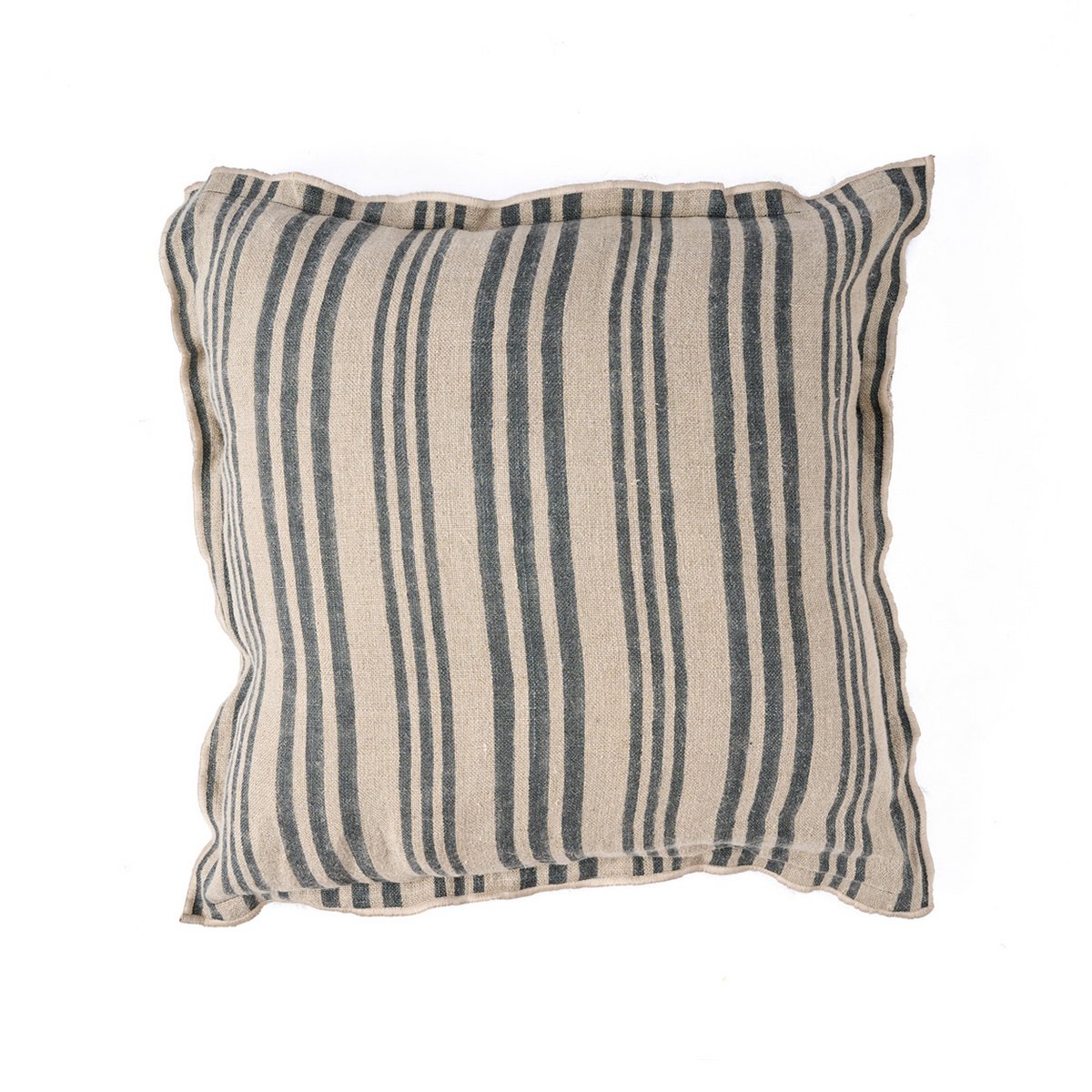 Nordic Stripe Kissenhülle – Natur Schwarz – 50x50