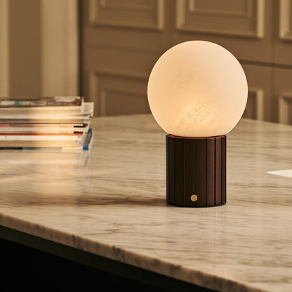 Dark Brown Cordless Table Lamp - Rechargeable, Dimmable & Modular