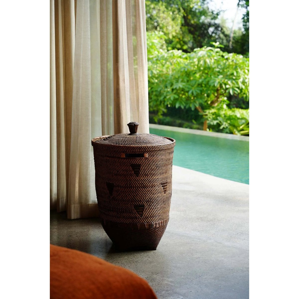 Rattan Laundry Basket XL – Colonial Style – Natural Brown