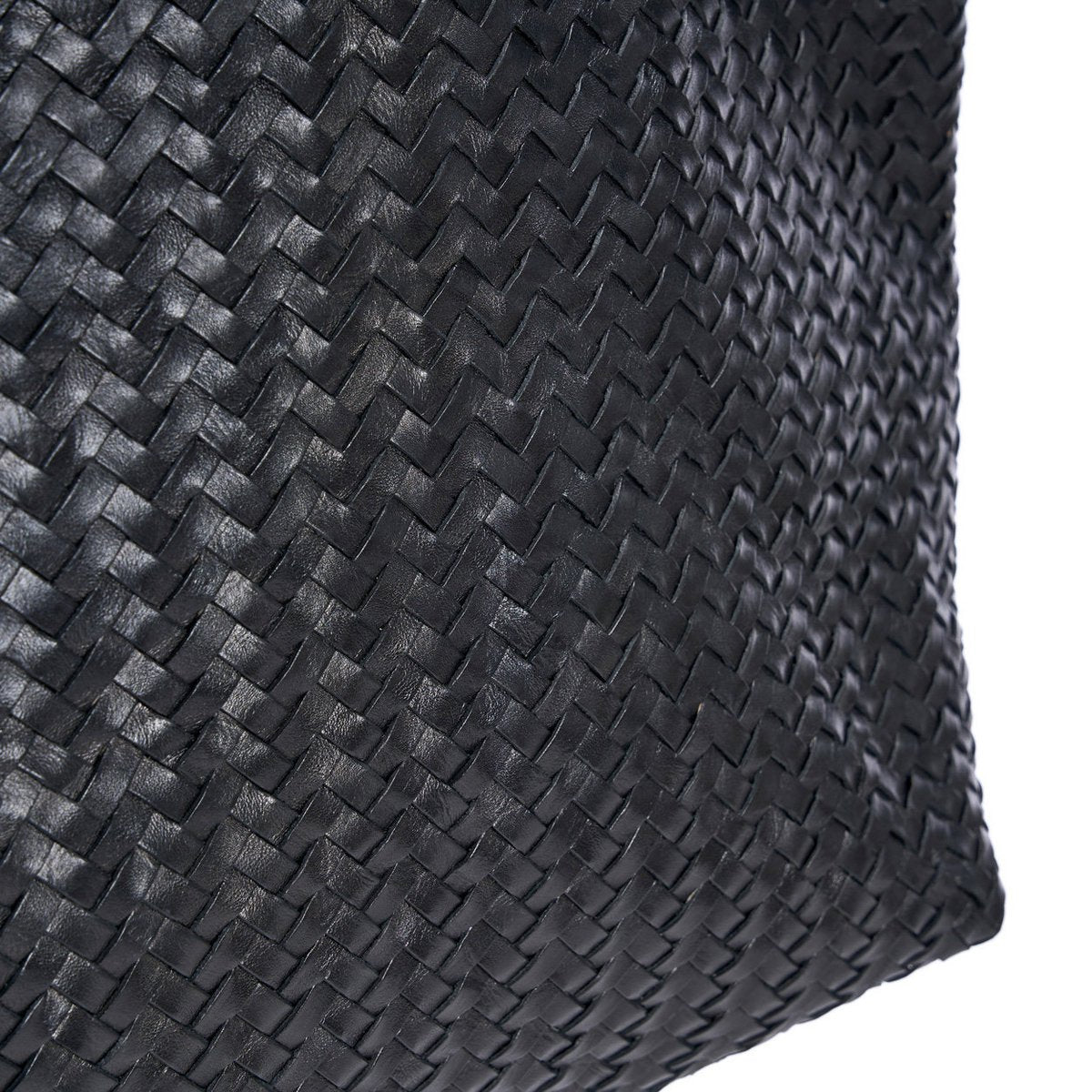 Black Leather Shopper Bag - Handmade Execu-Shopper