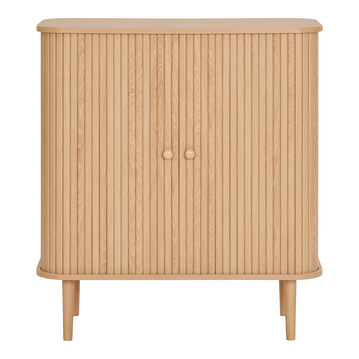 Natural Wood Sideboard - Nikko MDF & Pine Storage Cabinet, 80cm