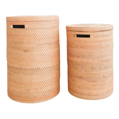 Rattan Laundry Basket with Lid – Handmade Storage Basket SARI