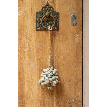 Seashell Tassel Wall Hanging - Grey Coastal Decor