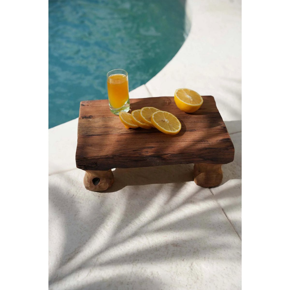 Teak Serving Tray - Natural Wood Snack & Tapas Platter