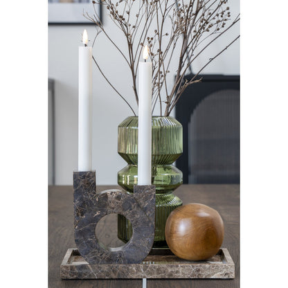 Vase - Green, Glass, Ø12x25 cm