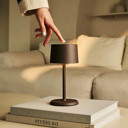 David Mocha Brown Rechargeable Table Lamp 2 in 1 with Adjustable Height | Dimmable & Cordless
