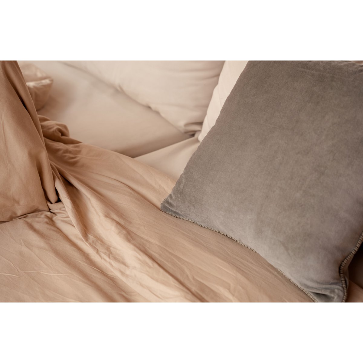 The Velvet Crush Cushion Cover - Grey - 50x50