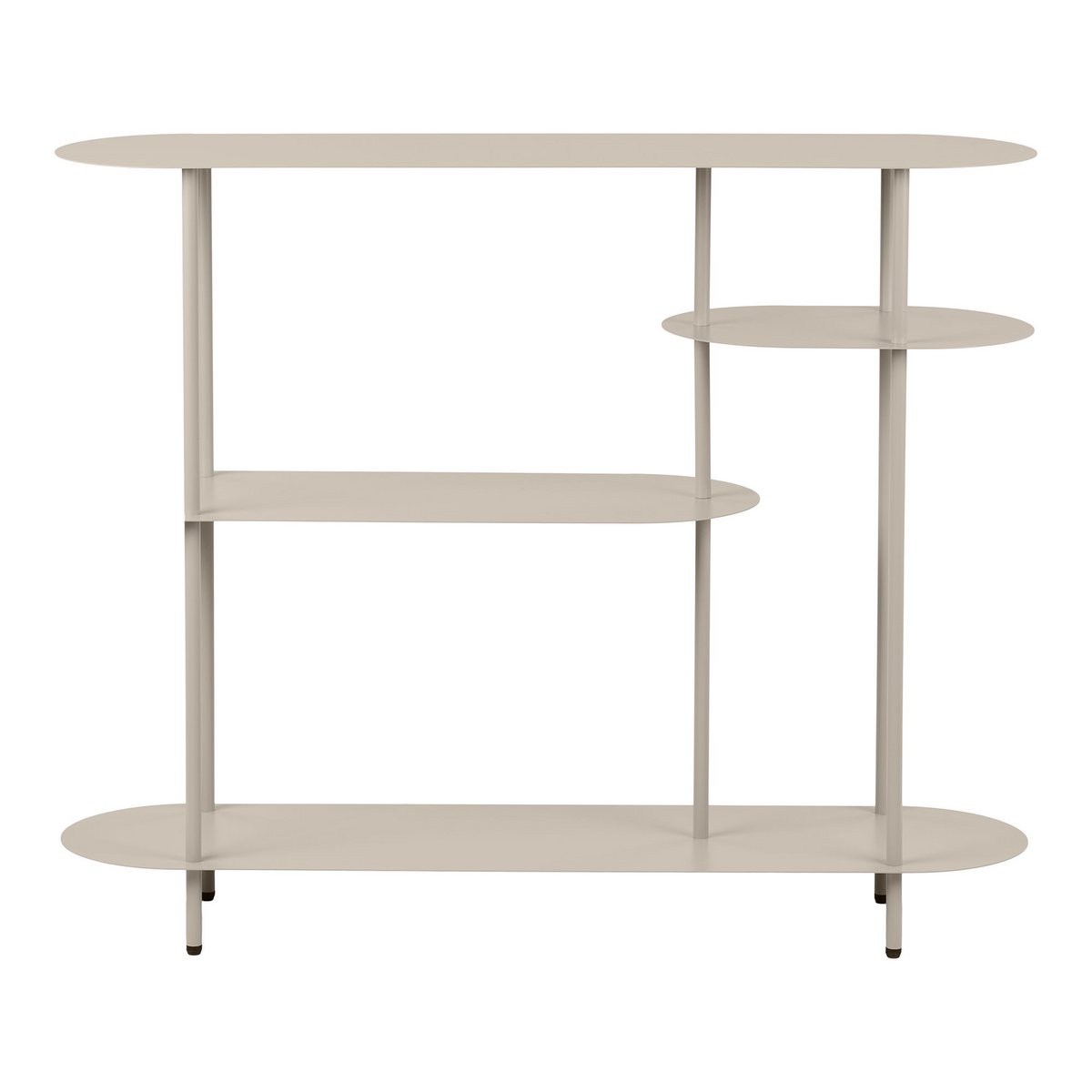Metal Shelving Unit - Sand Finish, 4-Shelf Bookshelf, 118cm