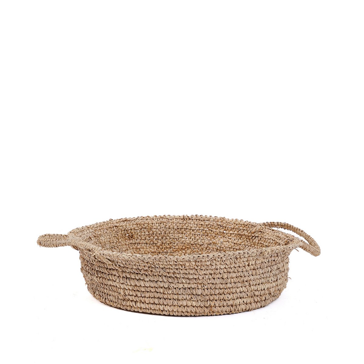 Raffia Basket Tray - Natural Woven Organizer