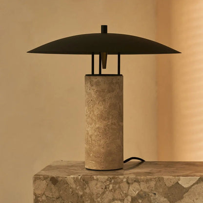 Travertine Table Lamp - Modern Accent Lamp with GU10 Light