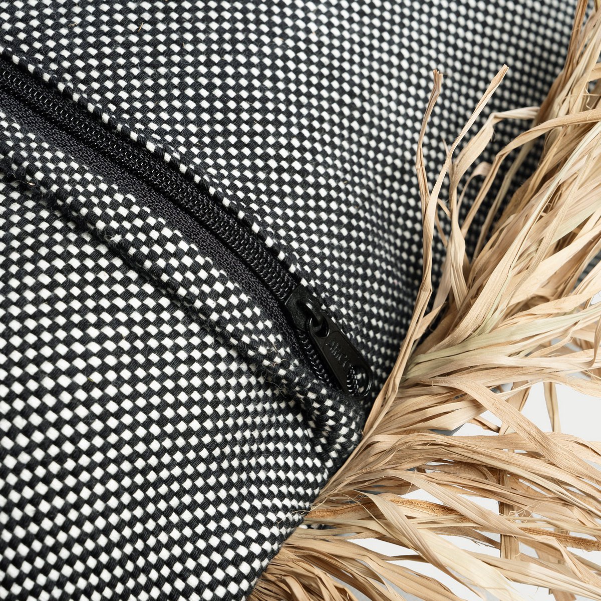 La Funda De Cojín Cotton Bonita - Negro Natural - 60x60