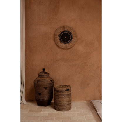 Rattan Laundry Basket - Natural Brown Woven Storage