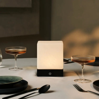 Yce Black Cordless Wooden Lamp | Rechargeable, Dimmable & 100-Hours Battery Life