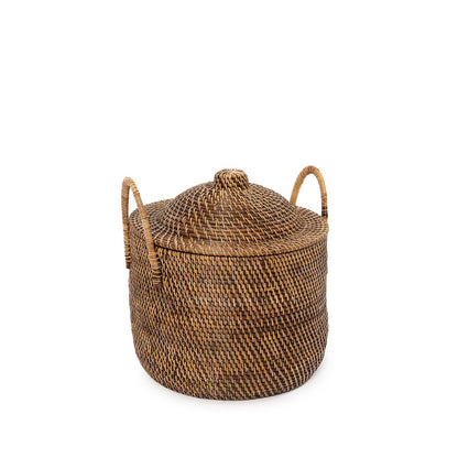 Rattan Basket with Handles - Colonial Style | Bazar Bizar