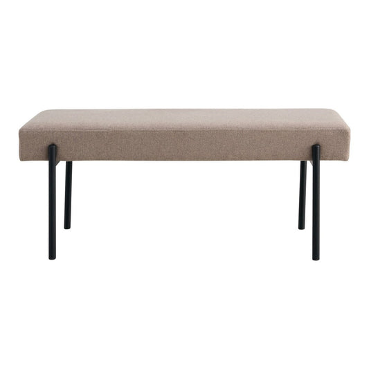 Swindon Bench - Bench, stone with black legs, 100x36x42,5 cm