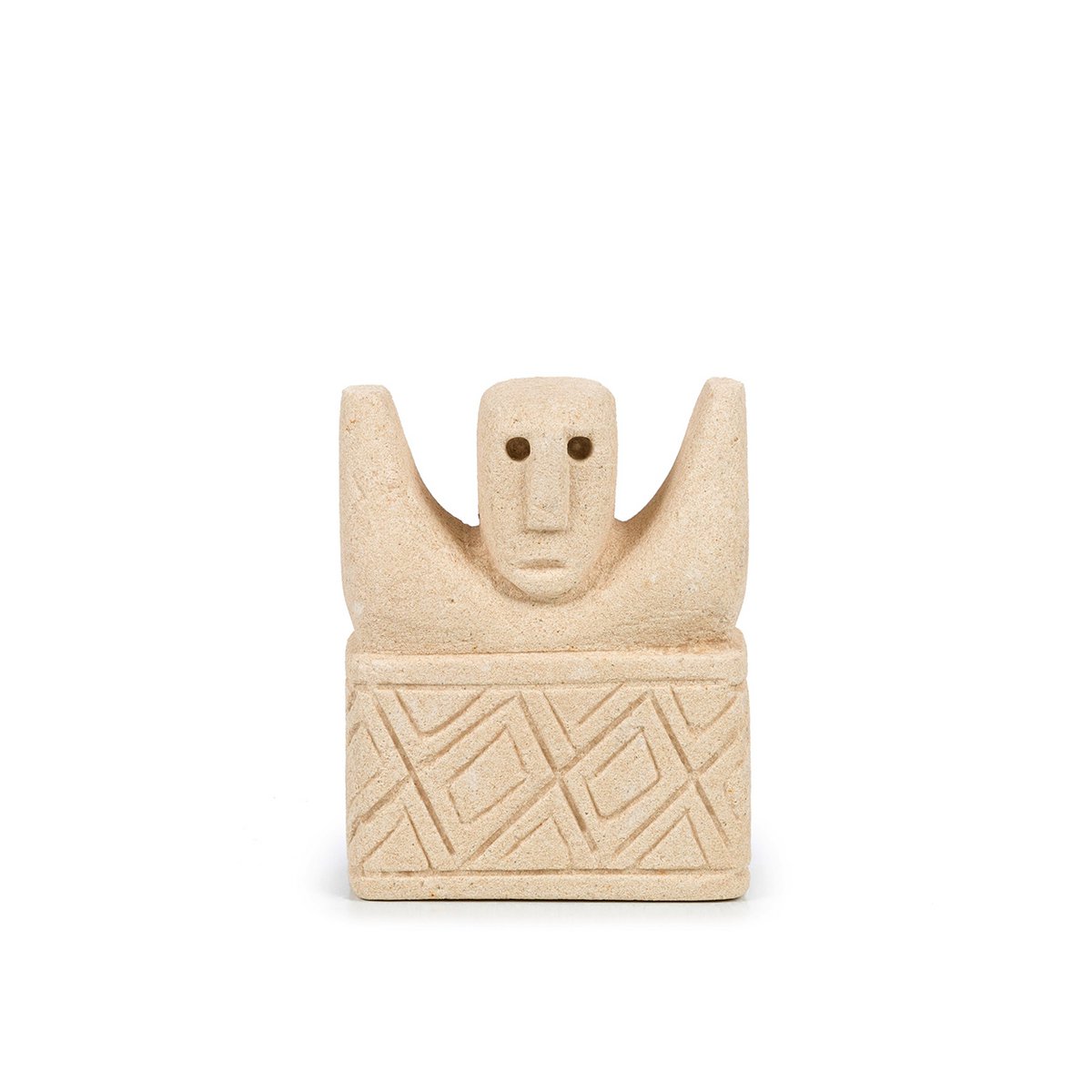 Sandstone Sumba Stone Statue - Hand Carved Indonesian Art