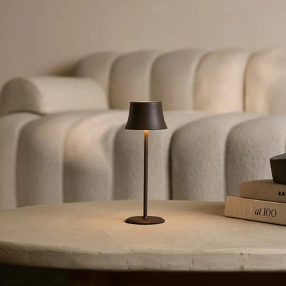 Willy Mini Mocha Brown Lampe de table rechargeable – Élégante, Dimmable, 60 heures d'autonomie