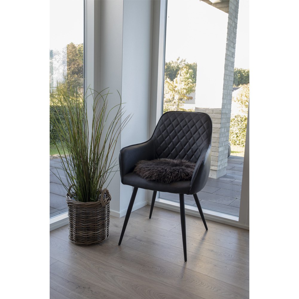 Lambskin Seat - Real Lambskin, Brown - Ø35 cm