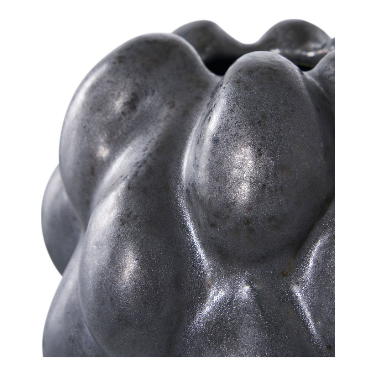 Black Ceramic Vase - Modern Decorative Vase, 19 cm