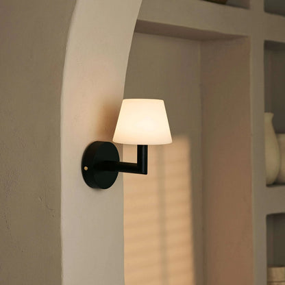 Black Wooden Wall Lamp – Cordless Rechargeable Dimmable Lighting