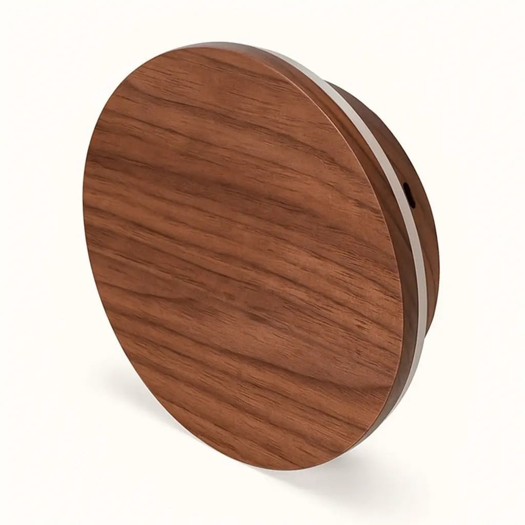 Walnut Cordless Wall Light - Rechargeable Dimmable Touch Light