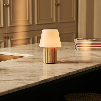 Lex Light Brown Rechargeable Table Lamp | Stylish, Cordless & 3 Light Modes