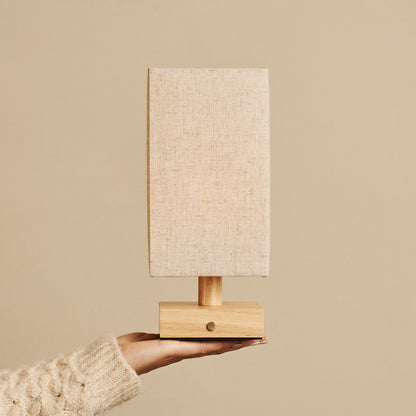 Bob Light Brown Cordless Wooden Table Lamp | Dimmable, Rechargeable & Up 100 Hours Battery Hours