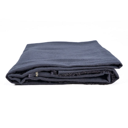 Linen Tablecloth - Black Natural Tuscany Style - 150x300