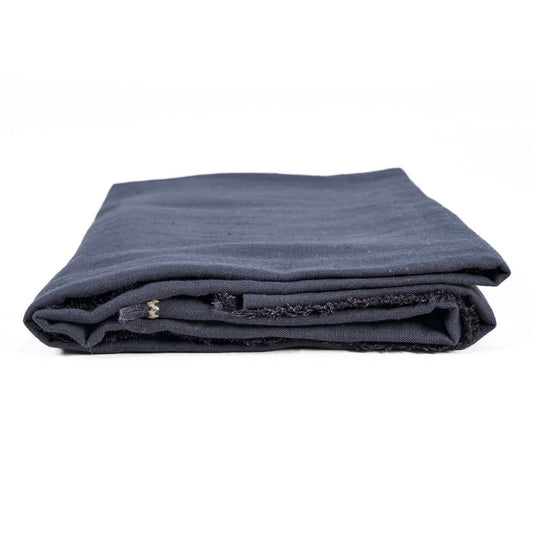 Linen Tablecloth - Black Natural Tuscany Style - 150x300