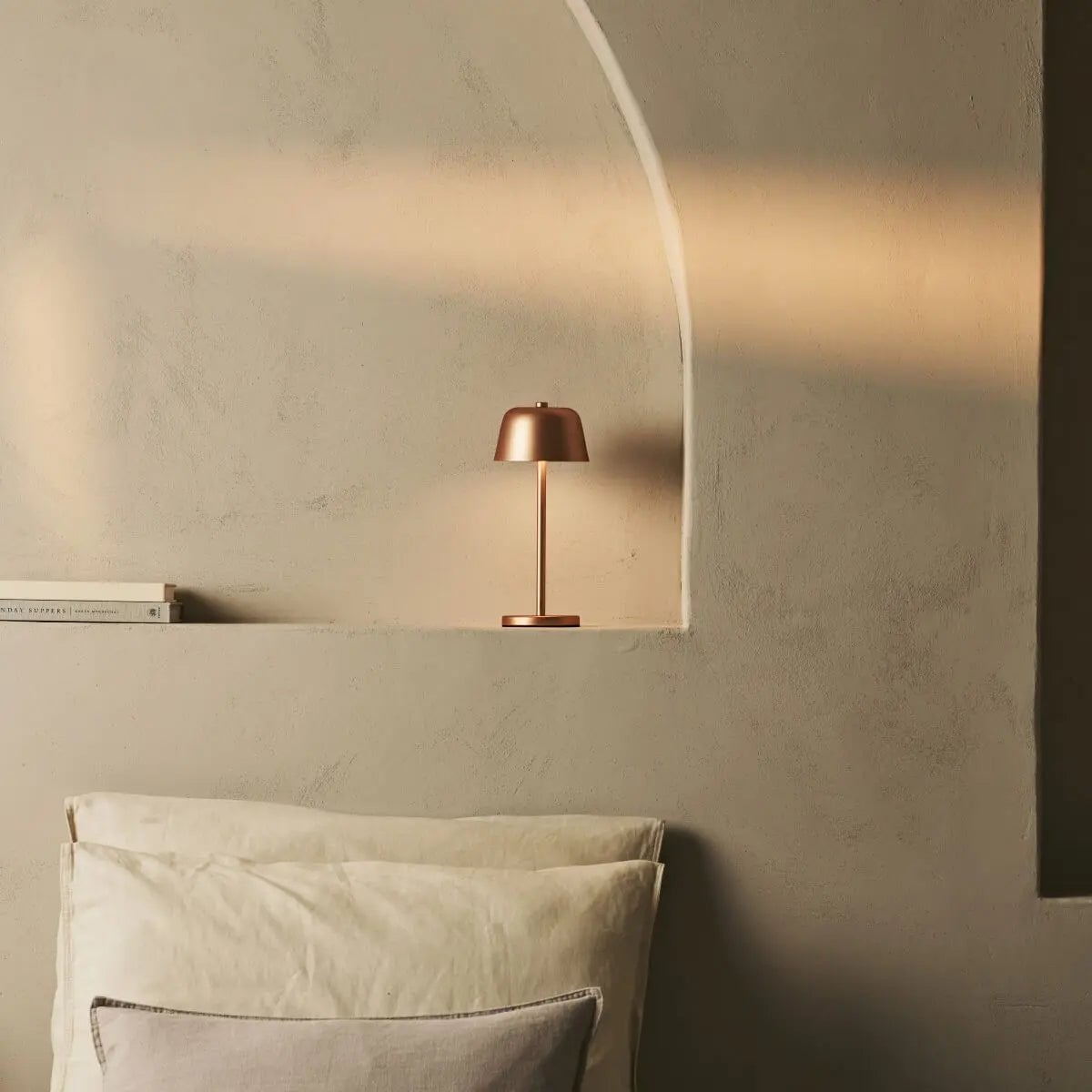 Anton Copper Rechargeable Table Lamp | Stylish & Cordless Lighting