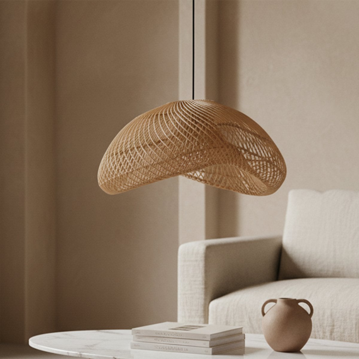 Maze hanging lamp organic natural