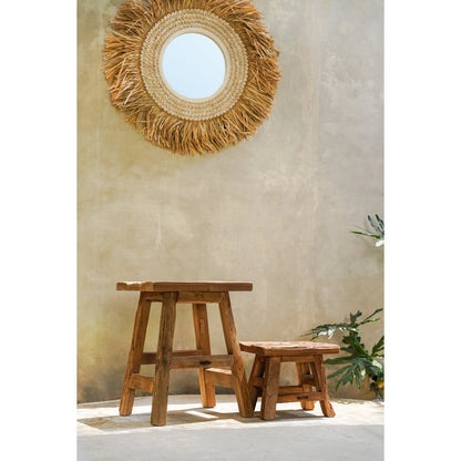 Teak Wood Stool - Natural Accent Stool - Small