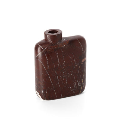 Marble Vase Rosso Levanto - Wine Red High Vase - Tall Decorative Vase