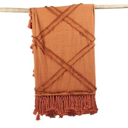 Berber Bed Throw - Terracotta