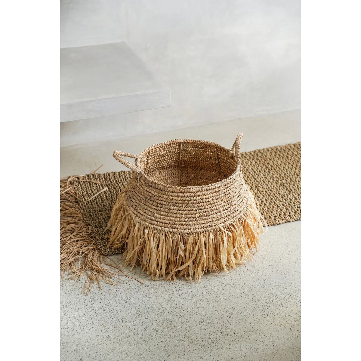 Cestas de Rafia Deluxe - Natural - Mediana