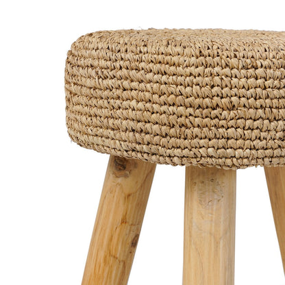 Raffia Stool - Natural