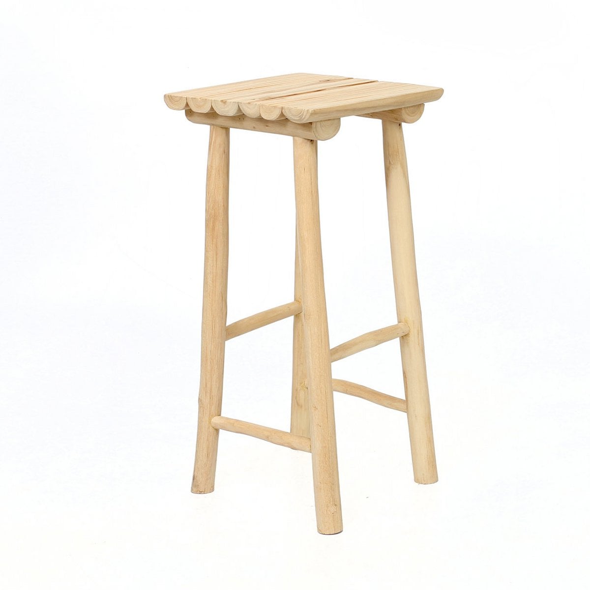 Teak Bar Stool - Natural Island Style Seating for Kitchen & Bar