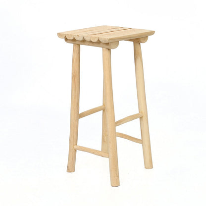 Teak Bar Stool - Natural Island Style Seating for Kitchen & Bar