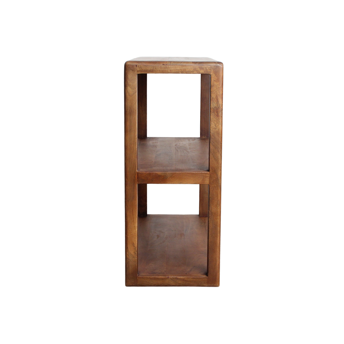 Étagère de rangement en bois de mangue Bullnose 3 étagères - 100x38x90 cm