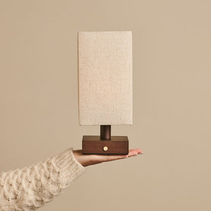 Bob Lumière de Table en Bois sans Câble Marron Foncé | Réglable, Rechargeable & Jusqu'à 100 Heures d'Autonomie