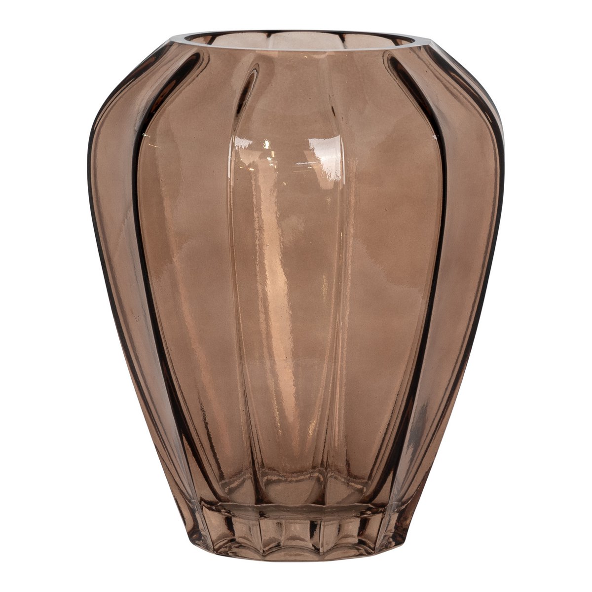 Vase - Brown, Glass, Ø22x29 cm