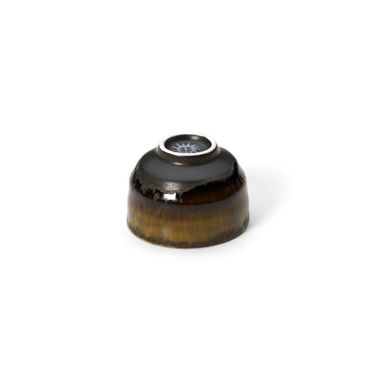 Ceramic Tea Cup - Brown Merapi Cup - Small Handmade Drinkware