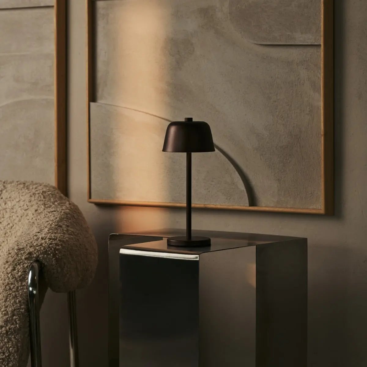 Espresso Brown Rechargeable Table Lamp | Cordless & Stylish Lighting