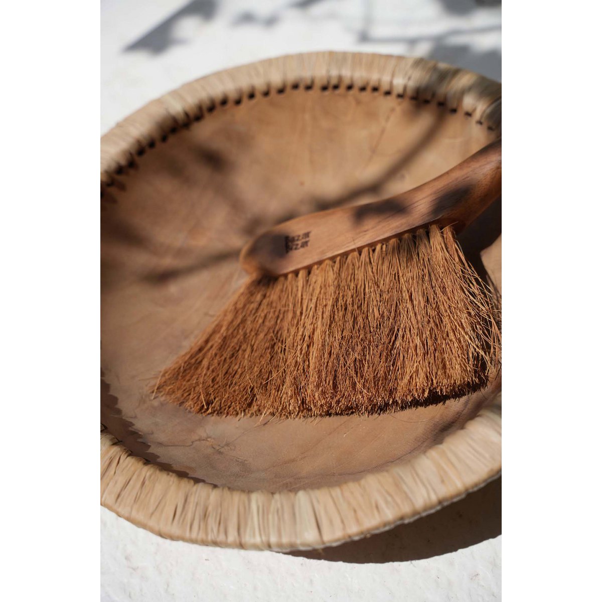 Teak Wood Table Brush - Natural Hand Broom for Cleaning Crumbs