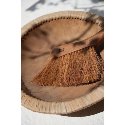 Teak Wood Table Brush - Natural Hand Broom for Cleaning Crumbs