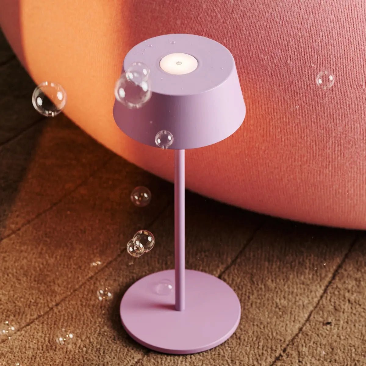 Cordless Table Lamp – Violet Rechargeable Dimmable LED Lamp