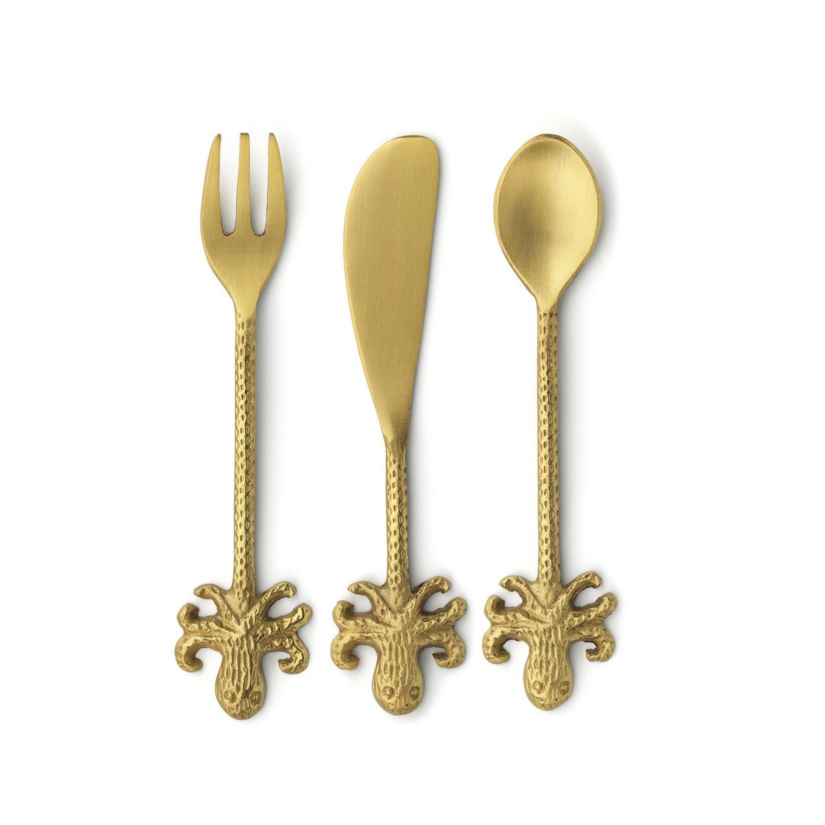 Gold Table Fork - Octopus Design - Small