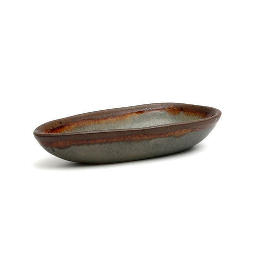 Ceramic Serving Tray - Rustic Small Platter with Unique Finish