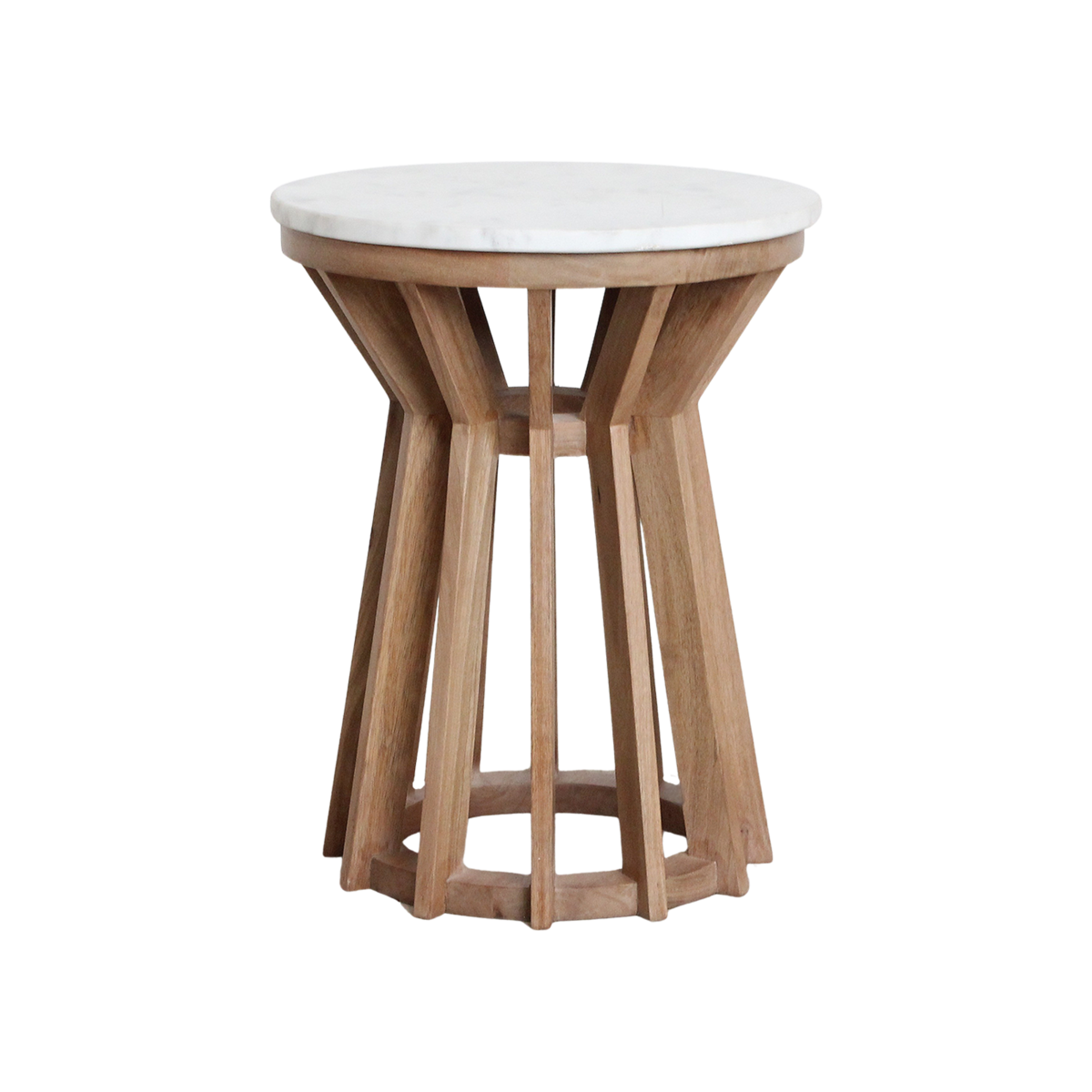 Sarawak side table marble white - 40x40x50 cm