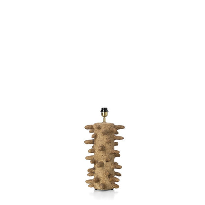 Papier-Mâché Table Lamp - Modern Spiked Design - Mud - Medium